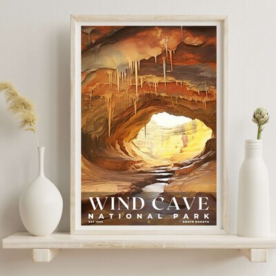 Wind Cave National Park Poster, Travel Art, Office Poster, Home Decor | S6 - image6